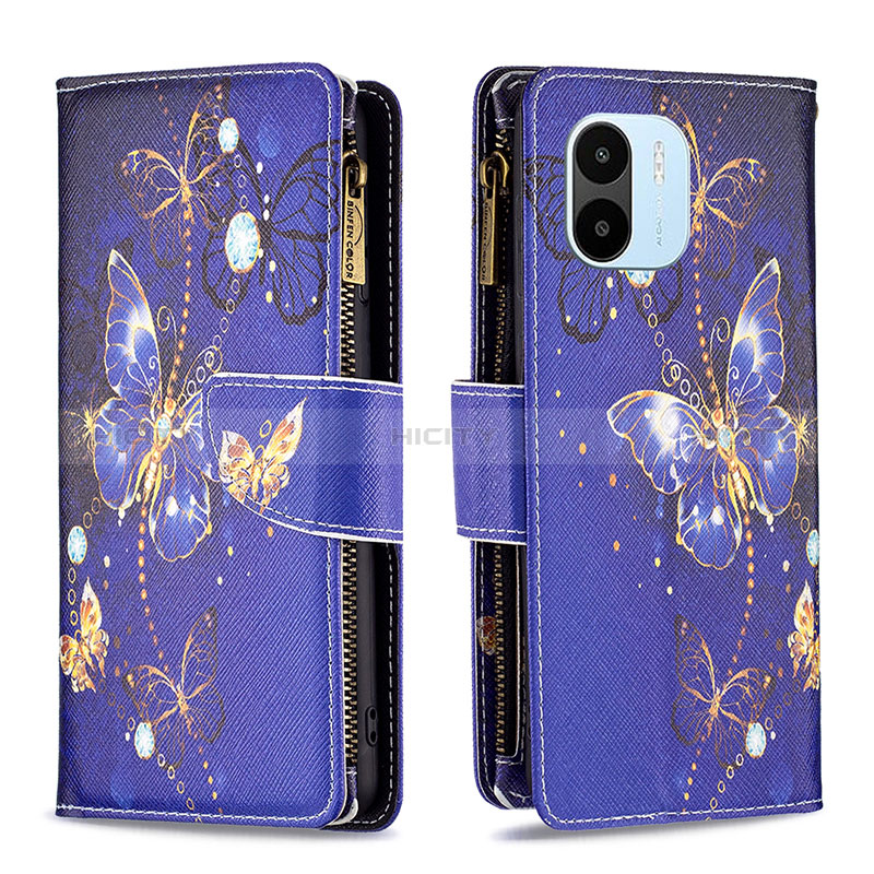 Custodia Portafoglio In Pelle Fantasia Modello Cover con Supporto B04F per Xiaomi Poco C50