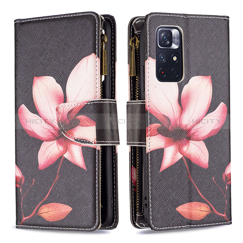 Custodia Portafoglio In Pelle Fantasia Modello Cover con Supporto B04F per Xiaomi Poco M4 Pro 5G