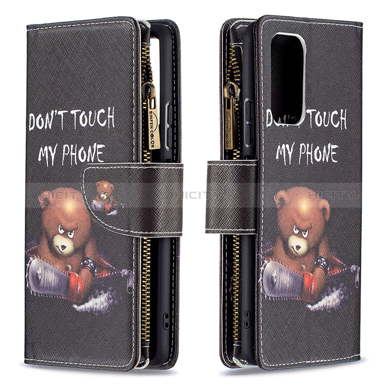 Custodia Portafoglio In Pelle Fantasia Modello Cover con Supporto B04F per Xiaomi Redmi Note 10 Pro 4G