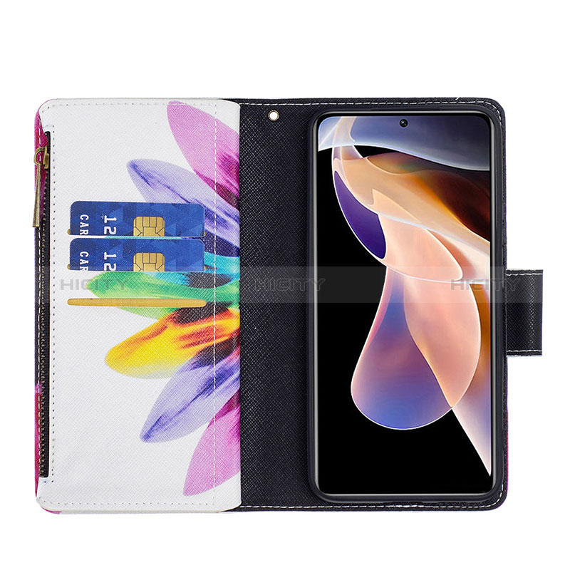 Custodia Portafoglio In Pelle Fantasia Modello Cover con Supporto B04F per Xiaomi Redmi Note 11 Pro+ Plus 5G