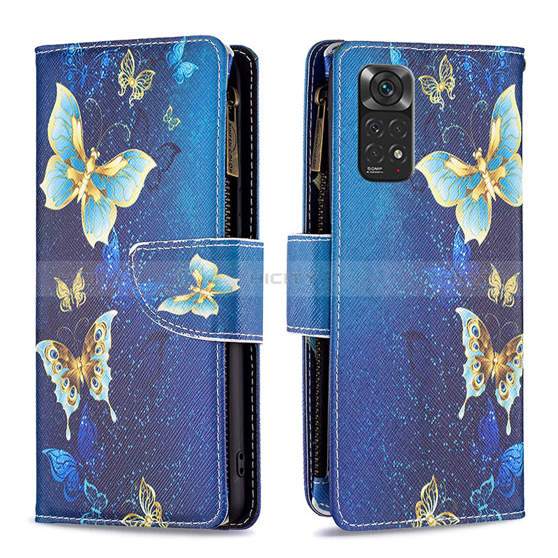 Custodia Portafoglio In Pelle Fantasia Modello Cover con Supporto B04F per Xiaomi Redmi Note 11S 4G