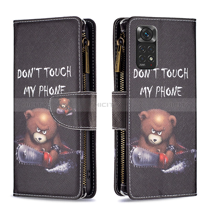 Custodia Portafoglio In Pelle Fantasia Modello Cover con Supporto B04F per Xiaomi Redmi Note 11S 4G