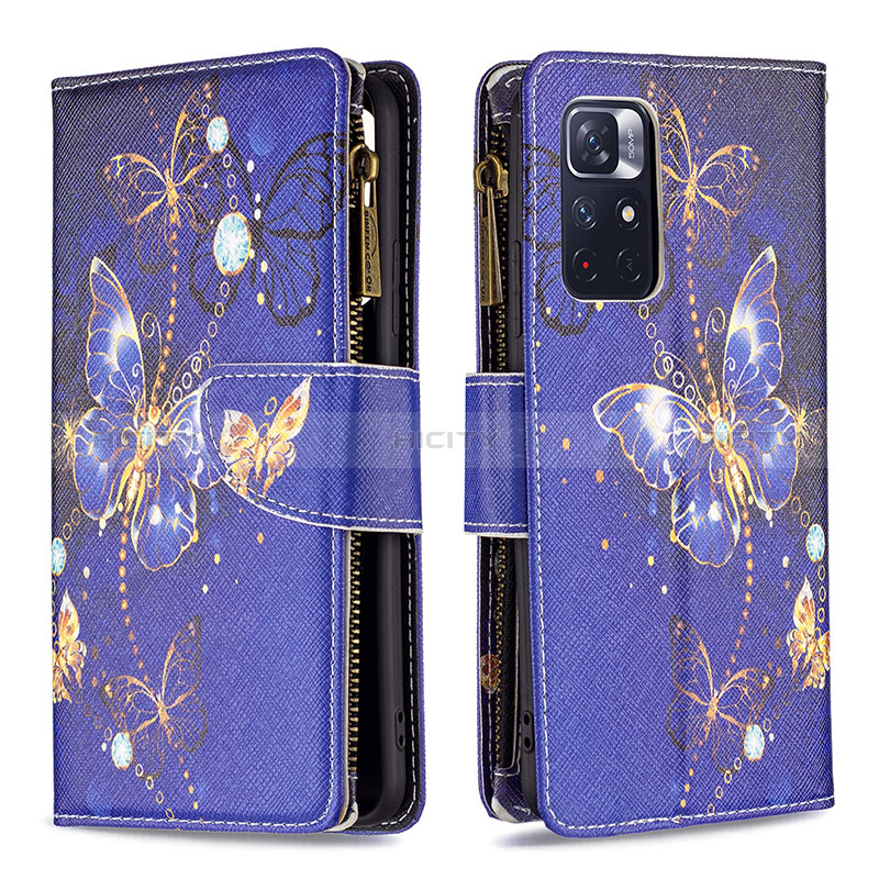 Custodia Portafoglio In Pelle Fantasia Modello Cover con Supporto B04F per Xiaomi Redmi Note 11T 5G