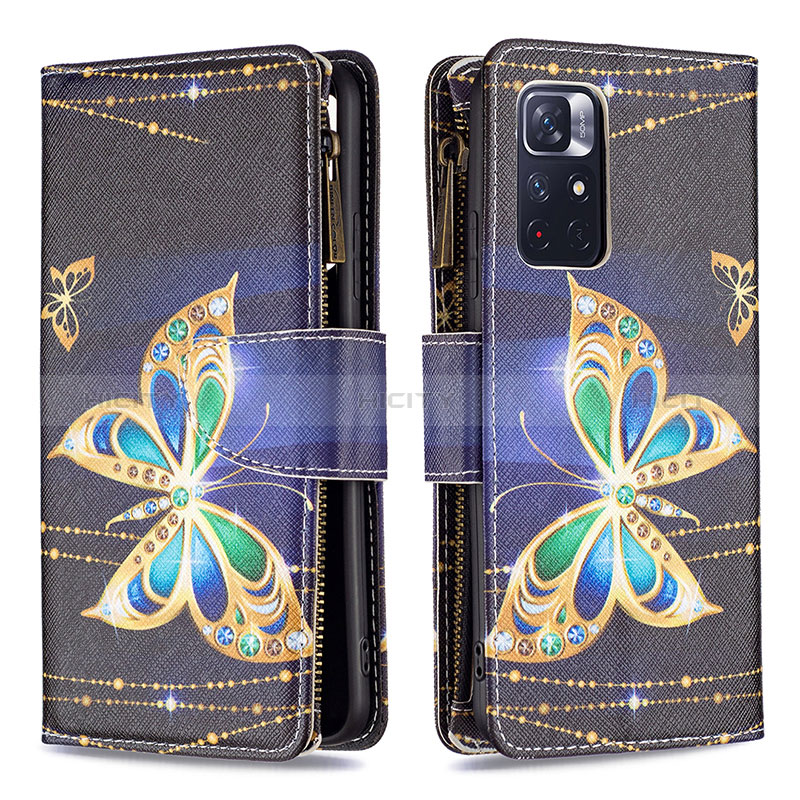 Custodia Portafoglio In Pelle Fantasia Modello Cover con Supporto B04F per Xiaomi Redmi Note 11T 5G