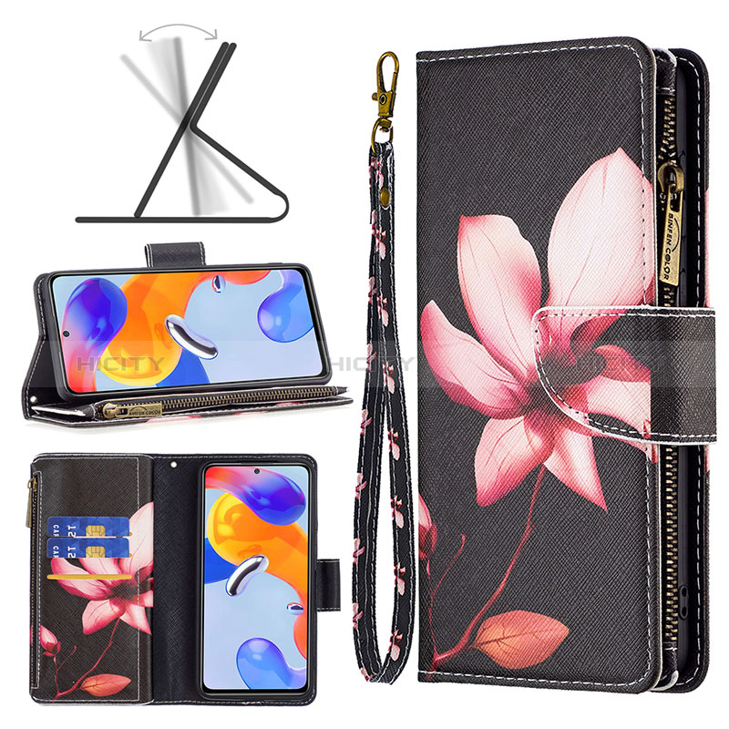 Custodia Portafoglio In Pelle Fantasia Modello Cover con Supporto B04F per Xiaomi Redmi Note 12 Pro 4G