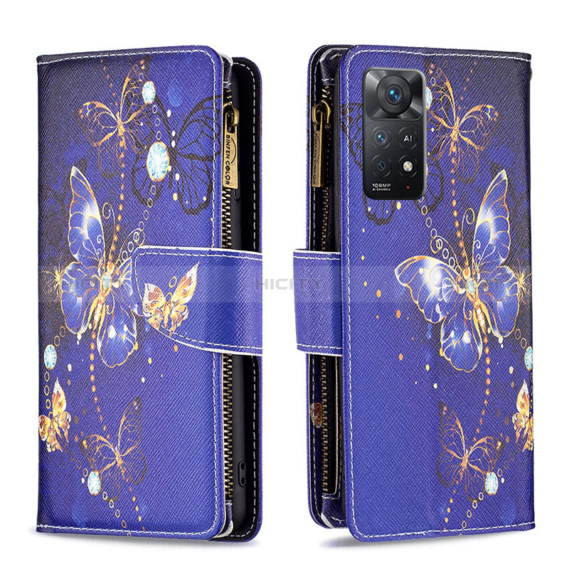 Custodia Portafoglio In Pelle Fantasia Modello Cover con Supporto B04F per Xiaomi Redmi Note 12 Pro 4G