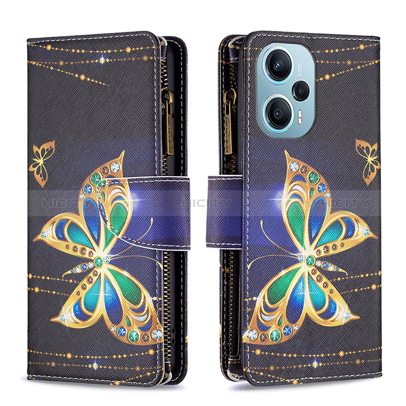 Custodia Portafoglio In Pelle Fantasia Modello Cover con Supporto B04F per Xiaomi Redmi Note 12 Turbo 5G