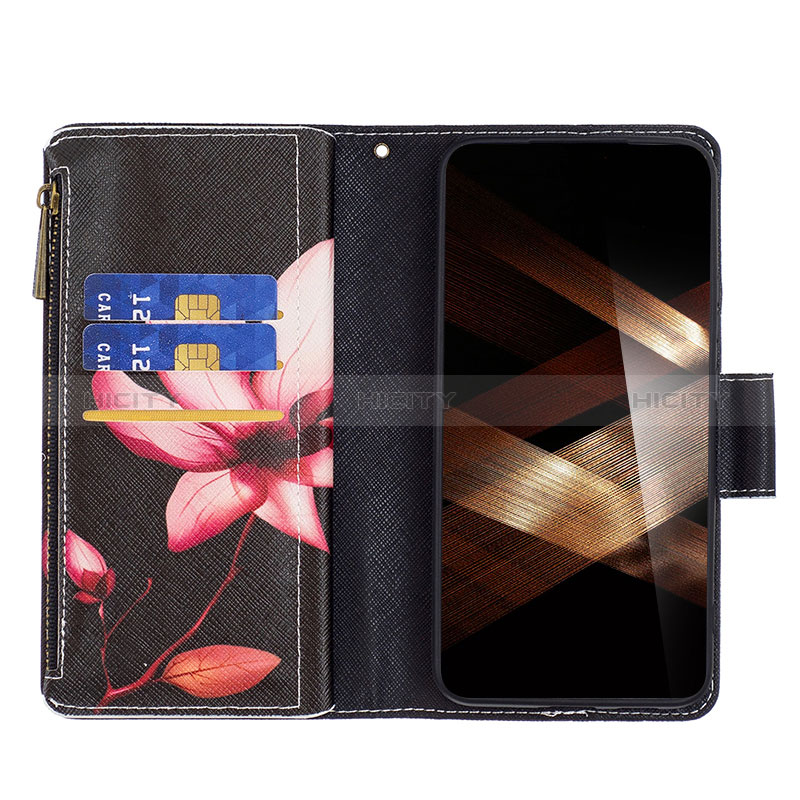 Custodia Portafoglio In Pelle Fantasia Modello Cover con Supporto B04F per Xiaomi Redmi Note 13 Pro+ Plus 5G