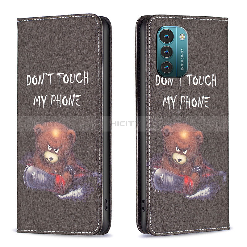 Custodia Portafoglio In Pelle Fantasia Modello Cover con Supporto B05F per Nokia G11