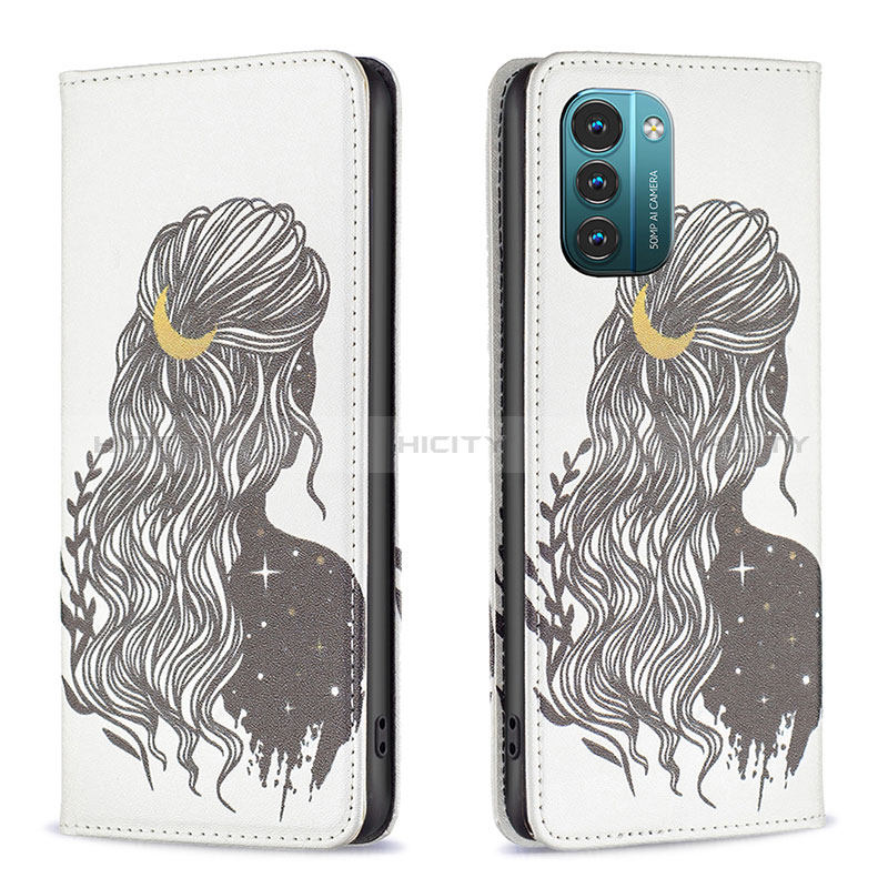 Custodia Portafoglio In Pelle Fantasia Modello Cover con Supporto B05F per Nokia G21