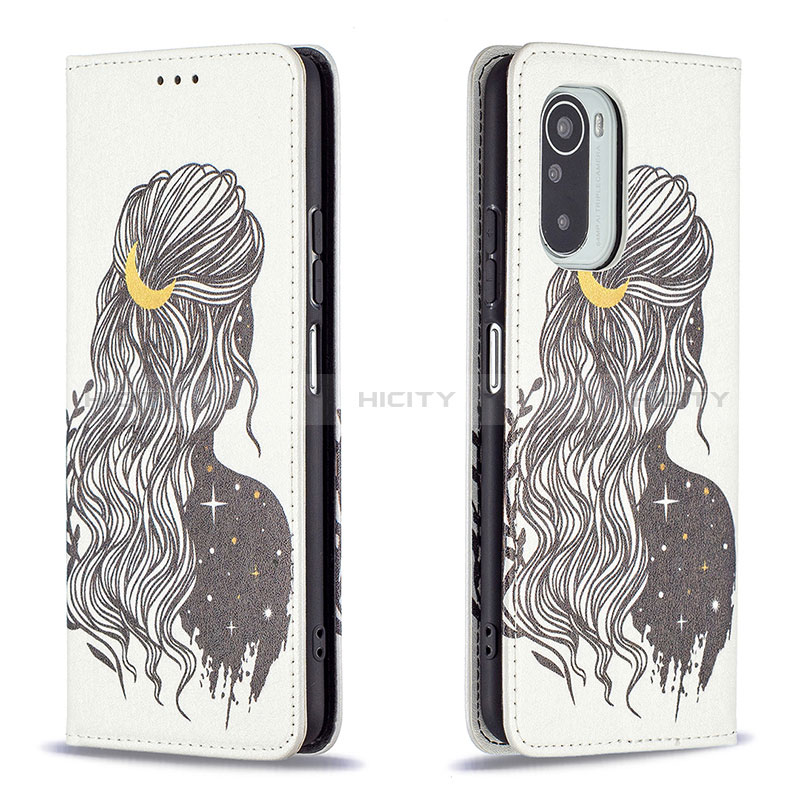 Custodia Portafoglio In Pelle Fantasia Modello Cover con Supporto B05F per Xiaomi Mi 11i 5G Grigio