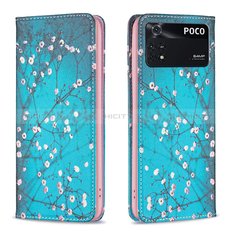 Custodia Portafoglio In Pelle Fantasia Modello Cover con Supporto B05F per Xiaomi Poco M4 Pro 4G