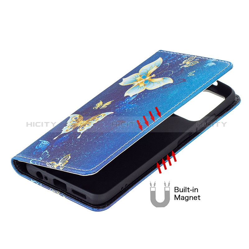 Custodia Portafoglio In Pelle Fantasia Modello Cover con Supporto B05F per Xiaomi Redmi Note 10 4G