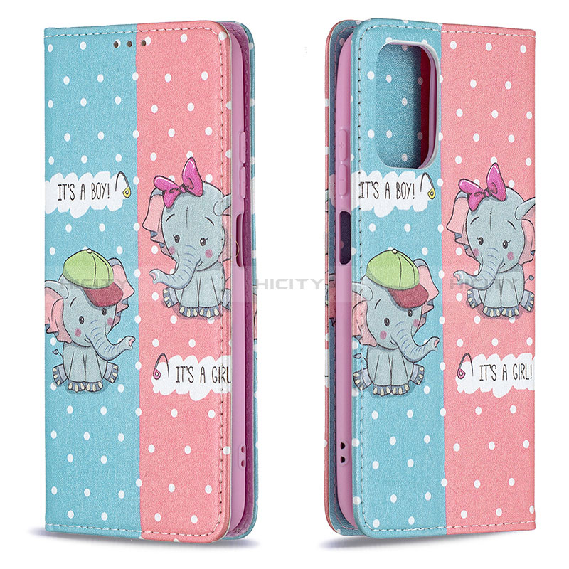 Custodia Portafoglio In Pelle Fantasia Modello Cover con Supporto B05F per Xiaomi Redmi Note 10 4G