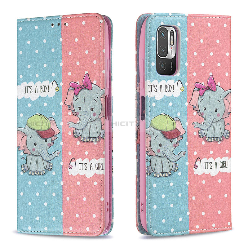 Custodia Portafoglio In Pelle Fantasia Modello Cover con Supporto B05F per Xiaomi Redmi Note 10 5G