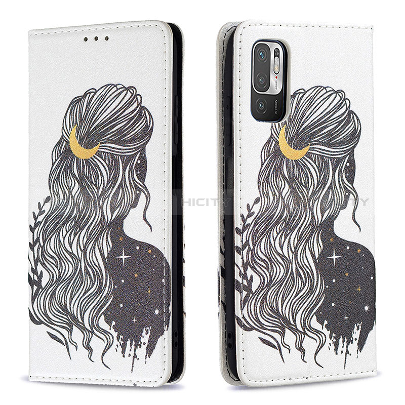 Custodia Portafoglio In Pelle Fantasia Modello Cover con Supporto B05F per Xiaomi Redmi Note 10 5G