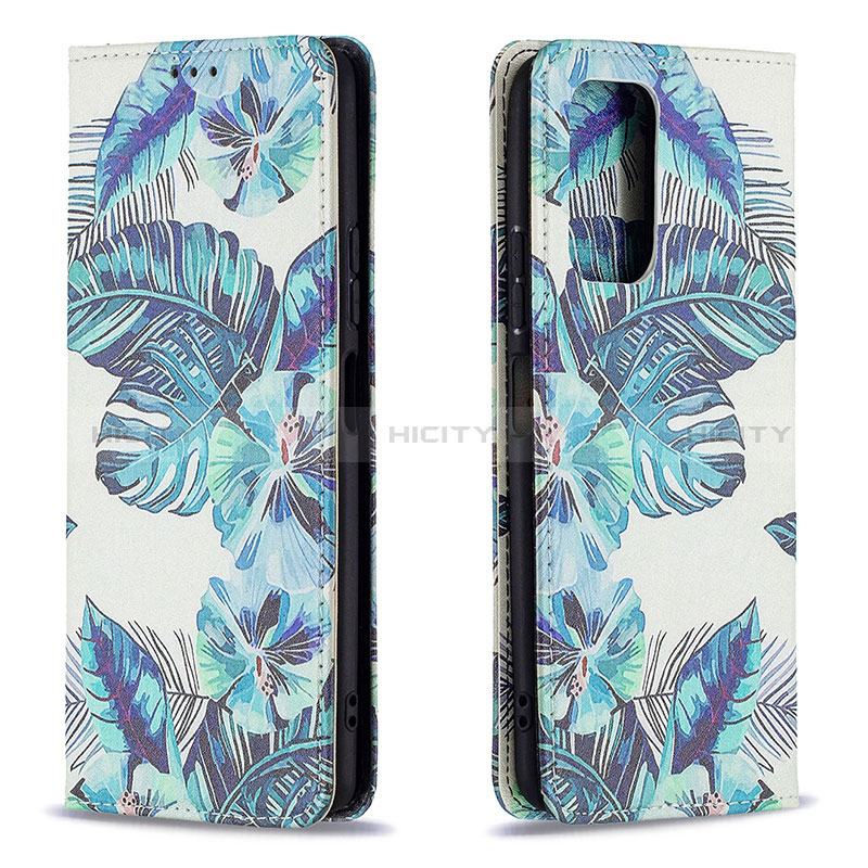 Custodia Portafoglio In Pelle Fantasia Modello Cover con Supporto B05F per Xiaomi Redmi Note 10 Pro 4G Cielo Blu