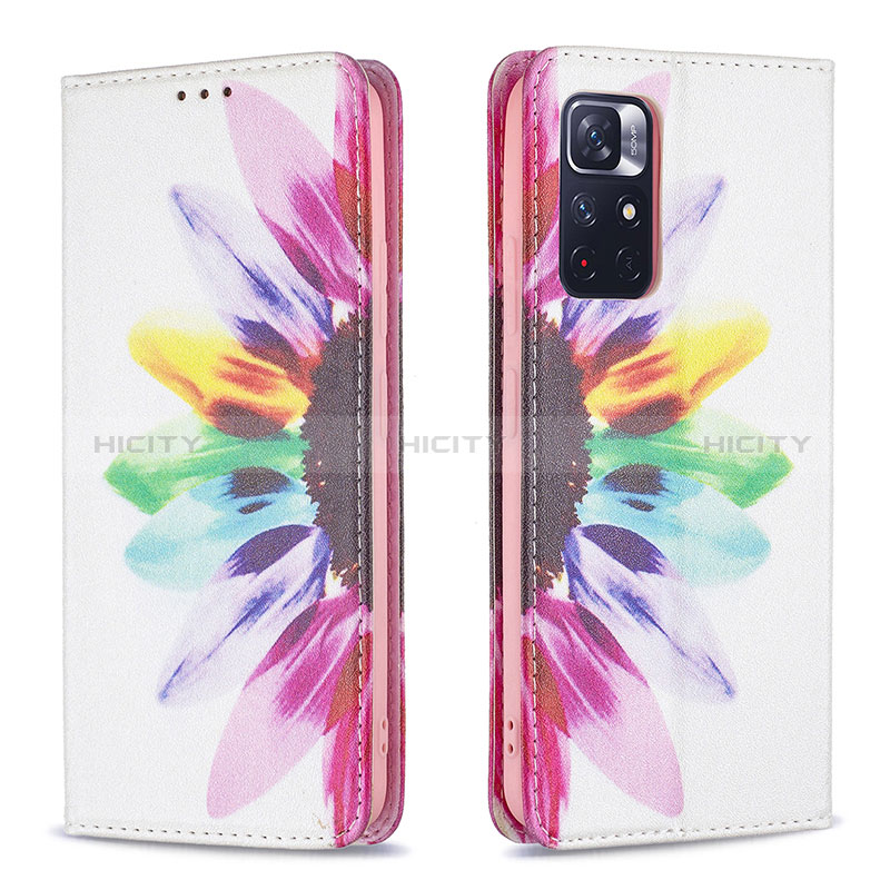 Custodia Portafoglio In Pelle Fantasia Modello Cover con Supporto B05F per Xiaomi Redmi Note 11 5G