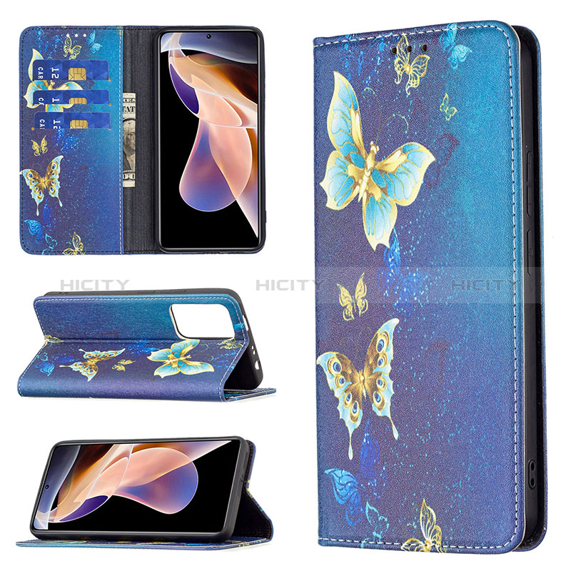 Custodia Portafoglio In Pelle Fantasia Modello Cover con Supporto B05F per Xiaomi Redmi Note 11 Pro+ Plus 5G