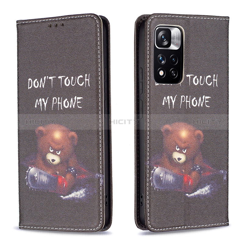 Custodia Portafoglio In Pelle Fantasia Modello Cover con Supporto B05F per Xiaomi Redmi Note 11 Pro+ Plus 5G