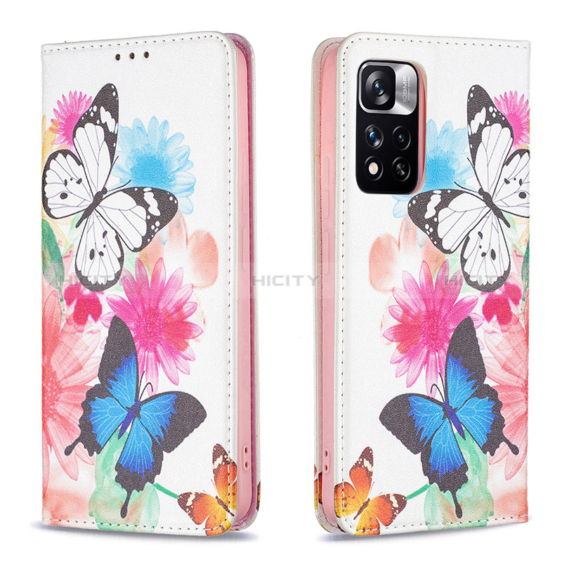 Custodia Portafoglio In Pelle Fantasia Modello Cover con Supporto B05F per Xiaomi Redmi Note 11 Pro+ Plus 5G