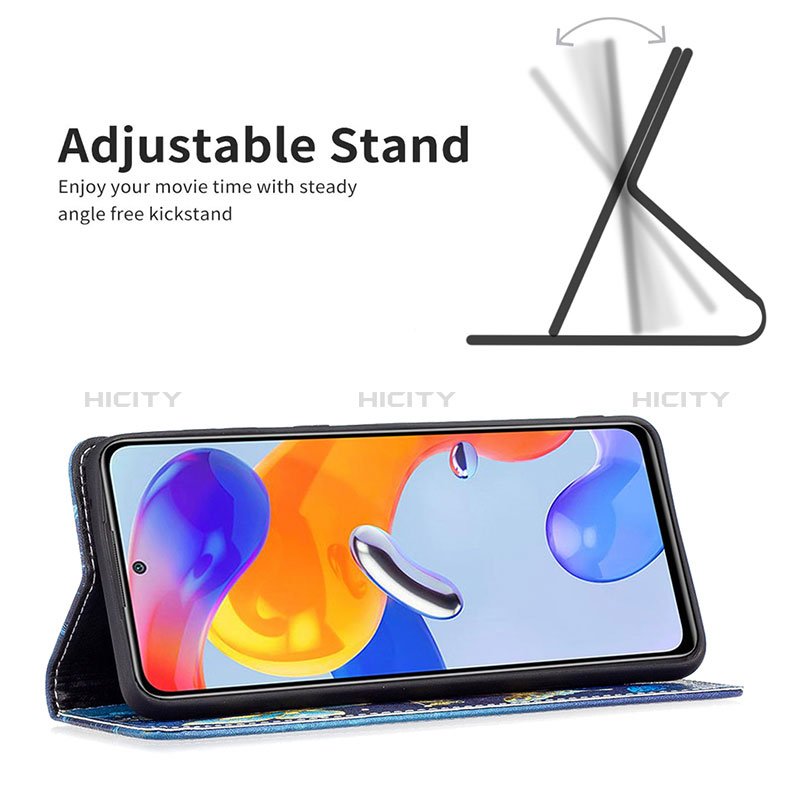 Custodia Portafoglio In Pelle Fantasia Modello Cover con Supporto B05F per Xiaomi Redmi Note 12 Pro 4G