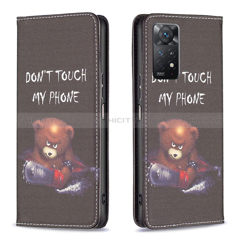 Custodia Portafoglio In Pelle Fantasia Modello Cover con Supporto B05F per Xiaomi Redmi Note 12 Pro 4G