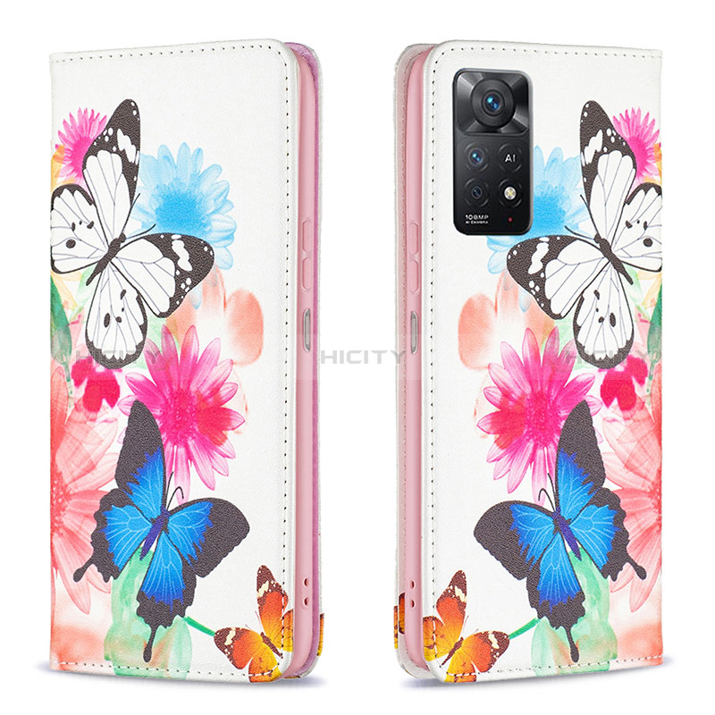 Custodia Portafoglio In Pelle Fantasia Modello Cover con Supporto B05F per Xiaomi Redmi Note 12 Pro 4G