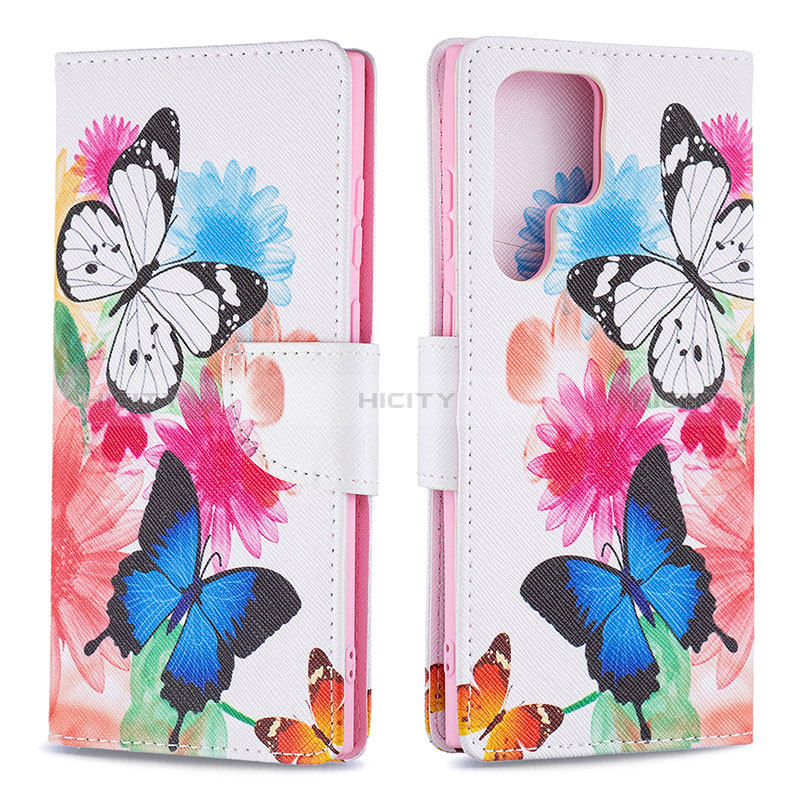 Custodia Portafoglio In Pelle Fantasia Modello Cover con Supporto B09F per Samsung Galaxy S24 Ultra 5G