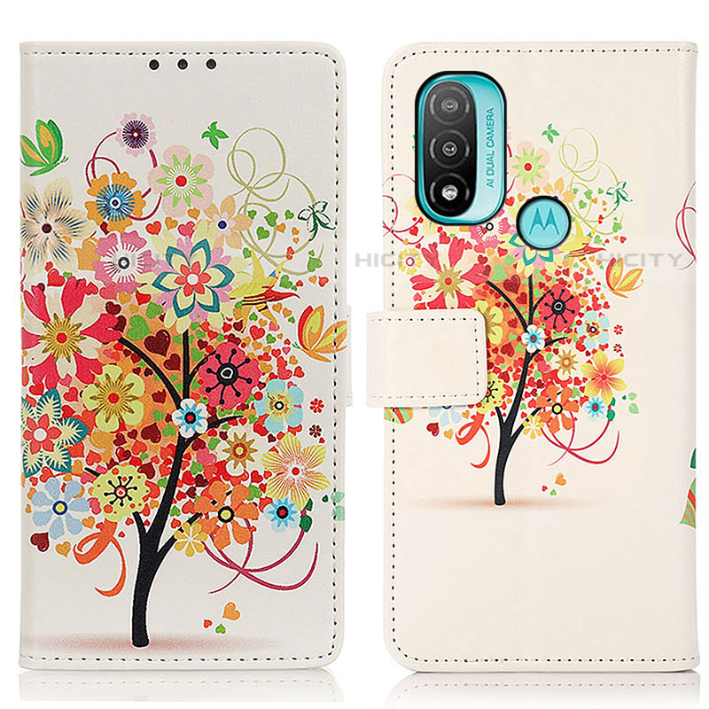 Custodia Portafoglio In Pelle Fantasia Modello Cover con Supporto D02Y per Motorola Moto E40