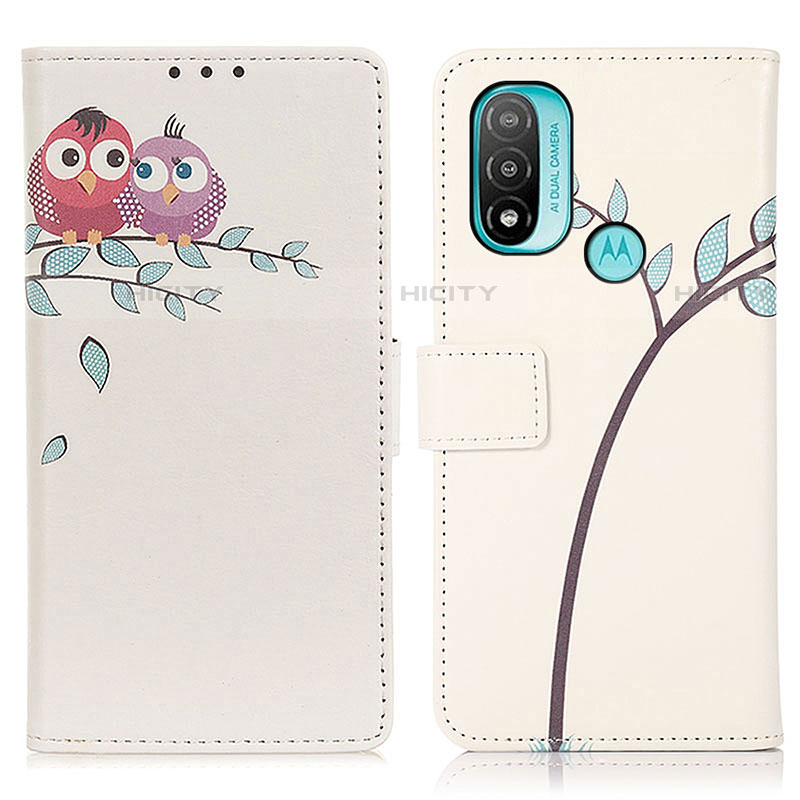 Custodia Portafoglio In Pelle Fantasia Modello Cover con Supporto D02Y per Motorola Moto E40