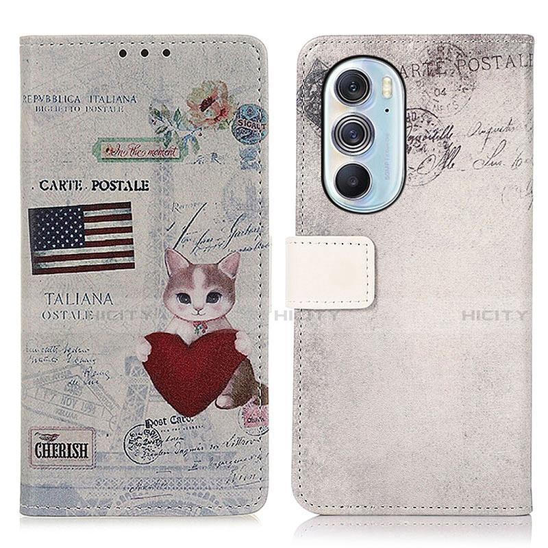 Custodia Portafoglio In Pelle Fantasia Modello Cover con Supporto D02Y per Motorola Moto Edge 30 Pro 5G