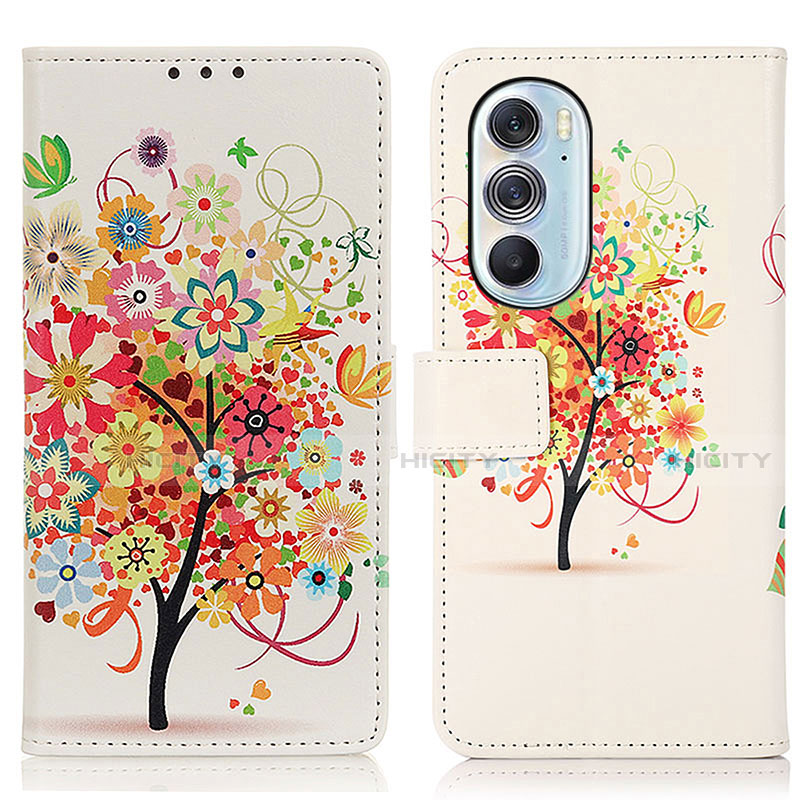 Custodia Portafoglio In Pelle Fantasia Modello Cover con Supporto D02Y per Motorola Moto Edge 30 Pro 5G