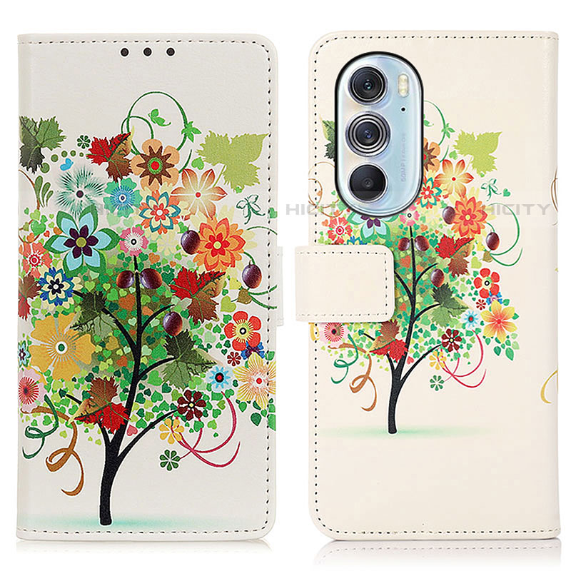 Custodia Portafoglio In Pelle Fantasia Modello Cover con Supporto D02Y per Motorola Moto Edge X30 5G Colorato