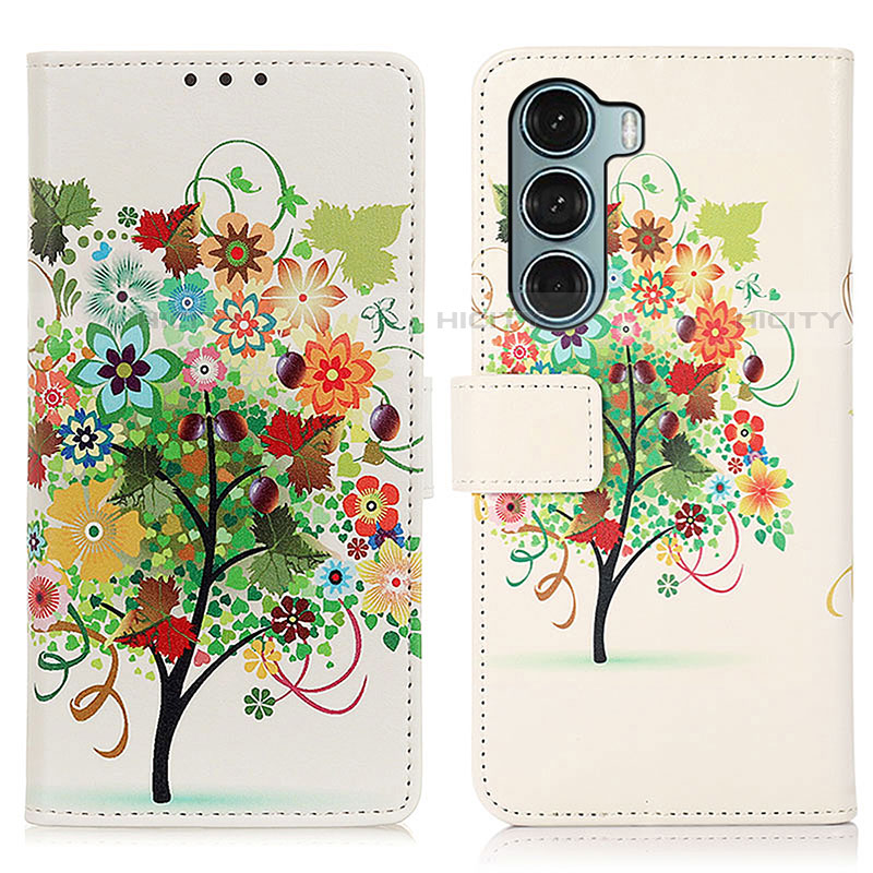 Custodia Portafoglio In Pelle Fantasia Modello Cover con Supporto D02Y per Motorola Moto G200 5G