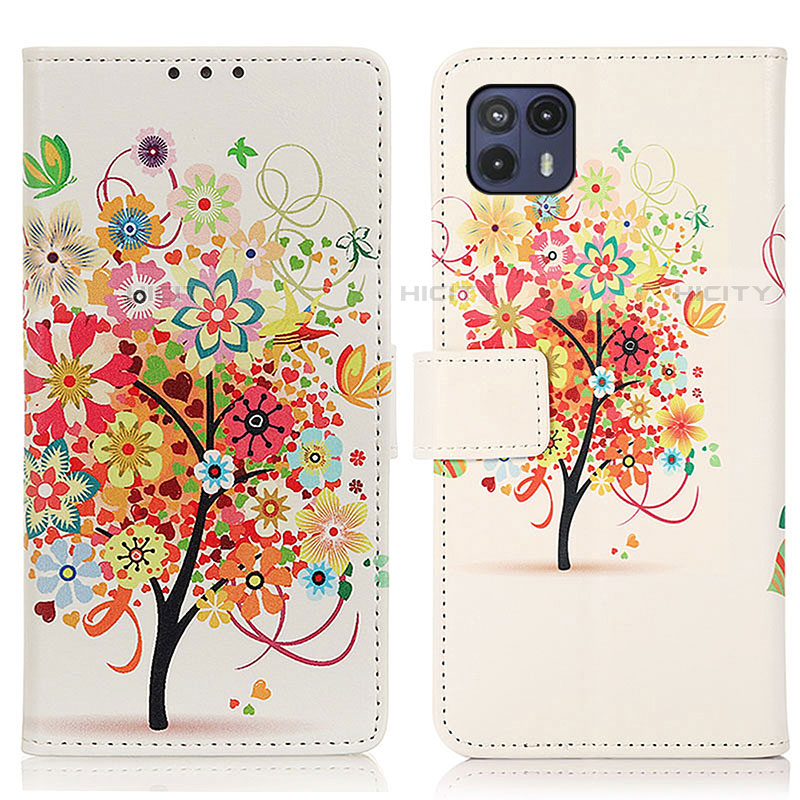 Custodia Portafoglio In Pelle Fantasia Modello Cover con Supporto D02Y per Motorola Moto G50 5G