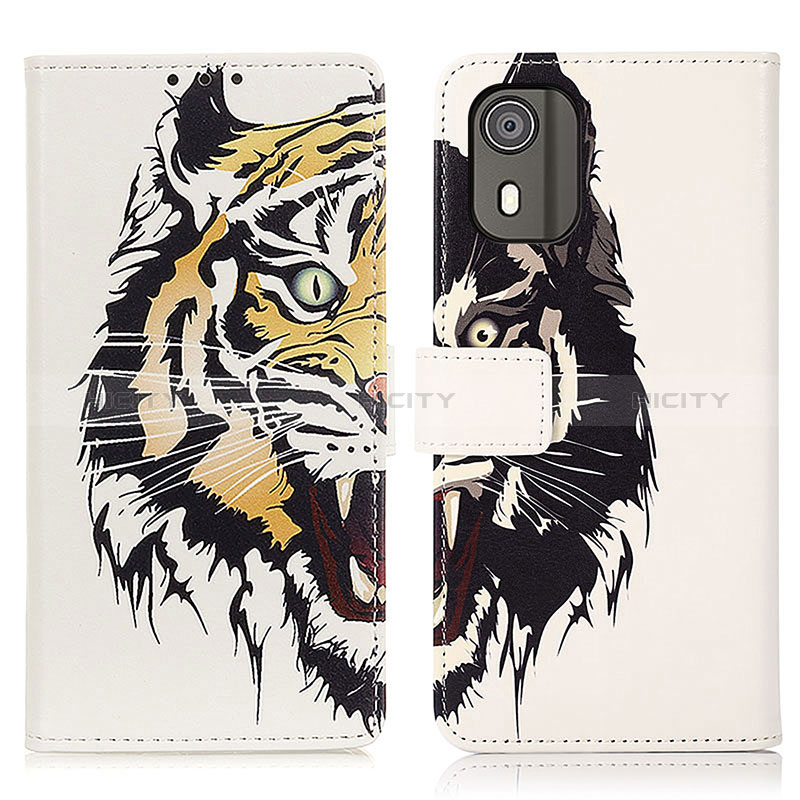 Custodia Portafoglio In Pelle Fantasia Modello Cover con Supporto D02Y per Nokia C02