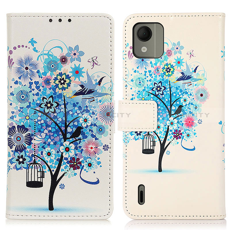 Custodia Portafoglio In Pelle Fantasia Modello Cover con Supporto D02Y per Nokia C110