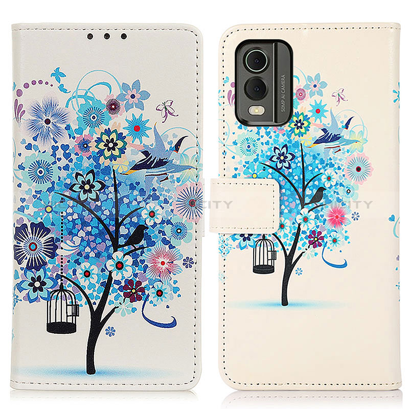 Custodia Portafoglio In Pelle Fantasia Modello Cover con Supporto D02Y per Nokia C32