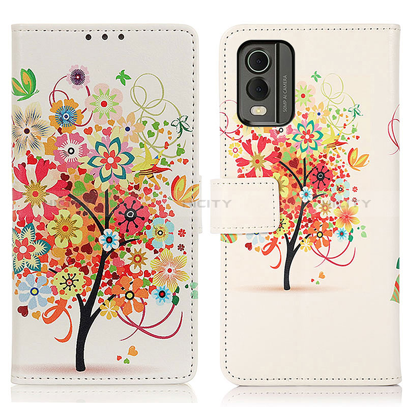 Custodia Portafoglio In Pelle Fantasia Modello Cover con Supporto D02Y per Nokia C32