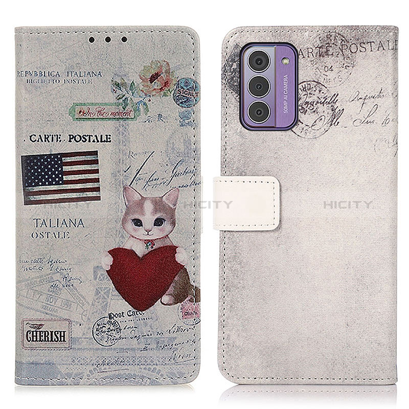 Custodia Portafoglio In Pelle Fantasia Modello Cover con Supporto D02Y per Nokia G310 5G