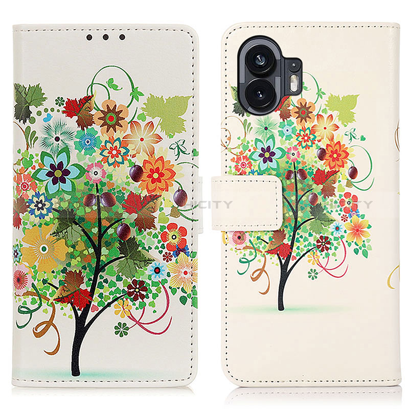 Custodia Portafoglio In Pelle Fantasia Modello Cover con Supporto D02Y per Nothing Phone 2