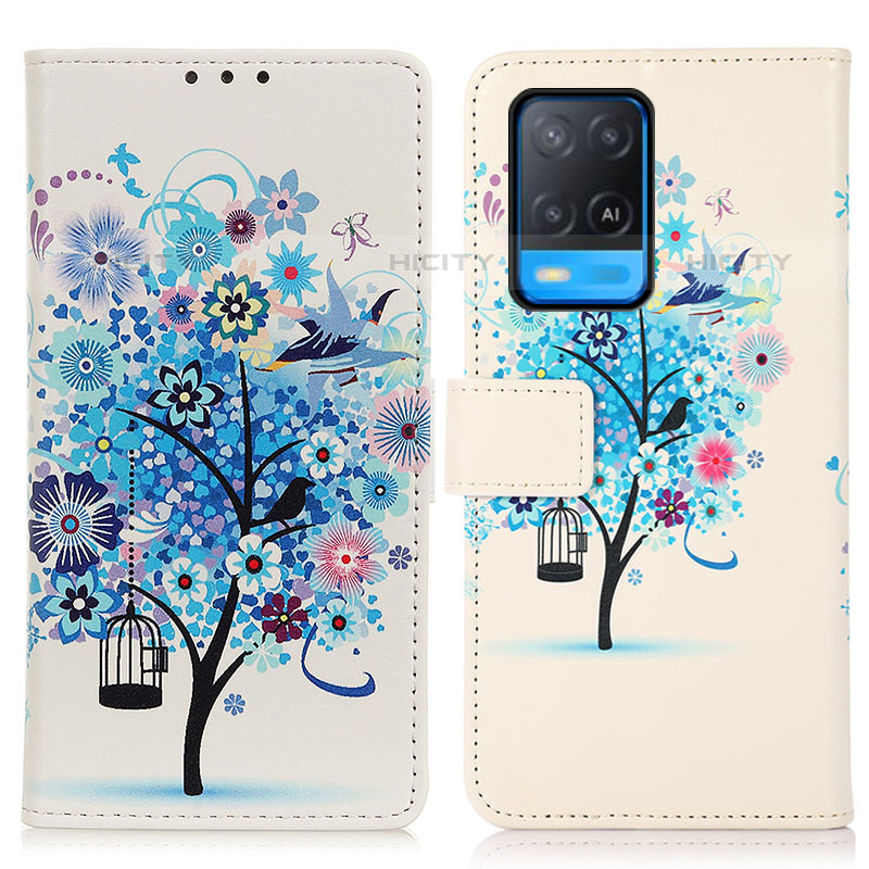 Custodia Portafoglio In Pelle Fantasia Modello Cover con Supporto D02Y per Oppo A54 4G