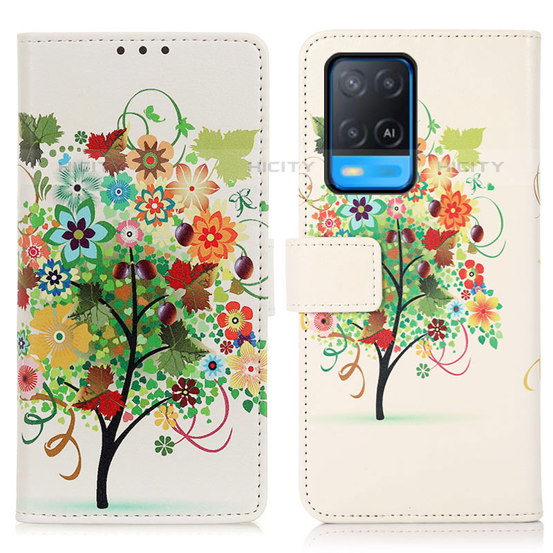 Custodia Portafoglio In Pelle Fantasia Modello Cover con Supporto D02Y per Oppo A54 4G