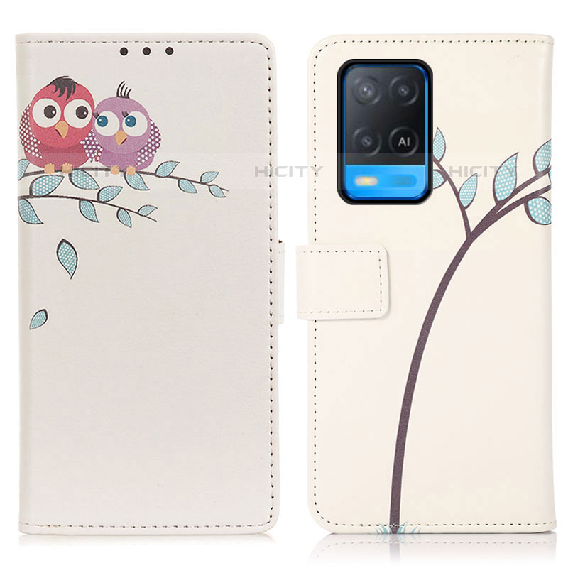 Custodia Portafoglio In Pelle Fantasia Modello Cover con Supporto D02Y per Oppo A54 4G