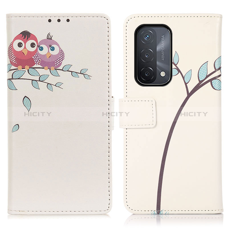 Custodia Portafoglio In Pelle Fantasia Modello Cover con Supporto D02Y per Oppo A54 5G