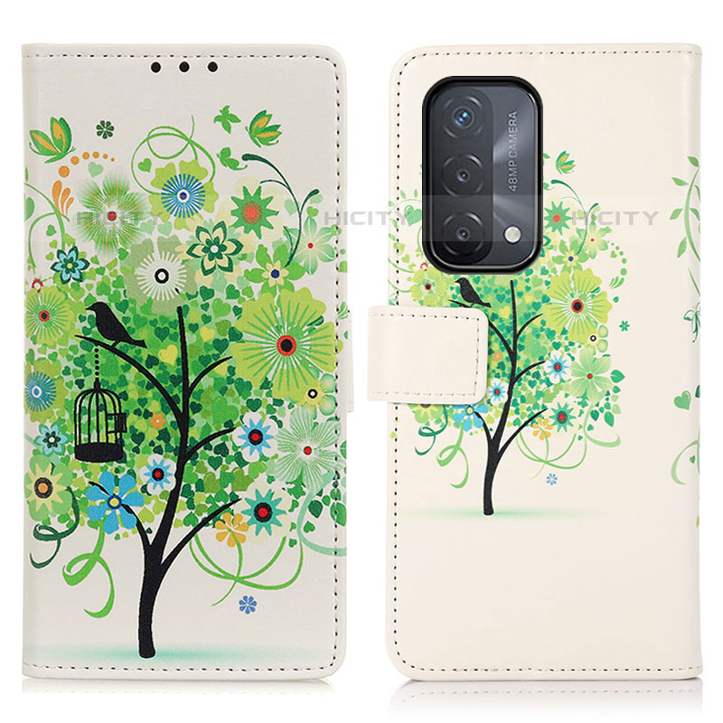 Custodia Portafoglio In Pelle Fantasia Modello Cover con Supporto D02Y per Oppo A93 5G