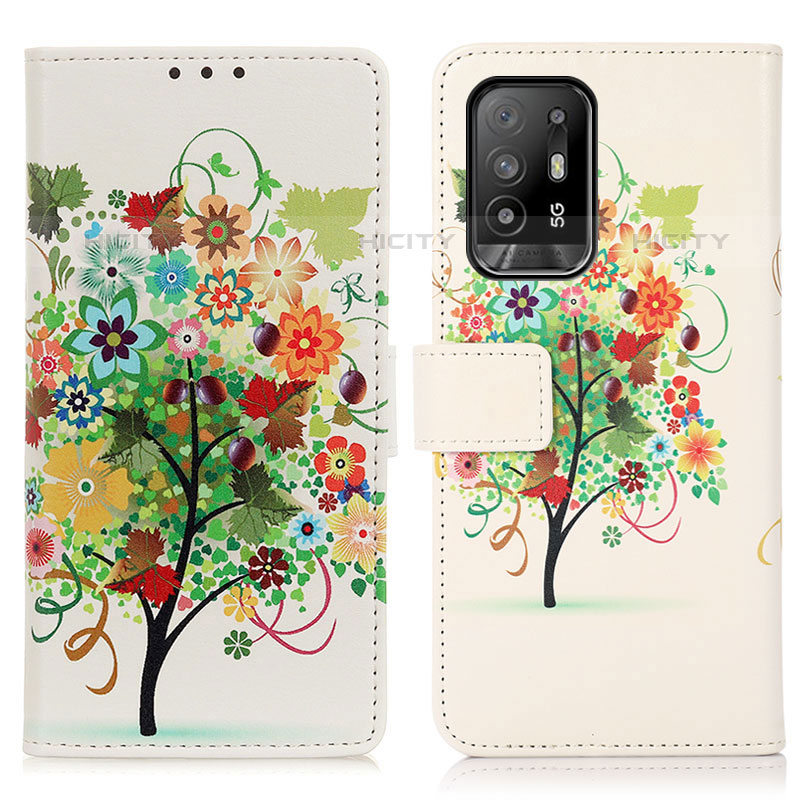 Custodia Portafoglio In Pelle Fantasia Modello Cover con Supporto D02Y per Oppo A95 5G