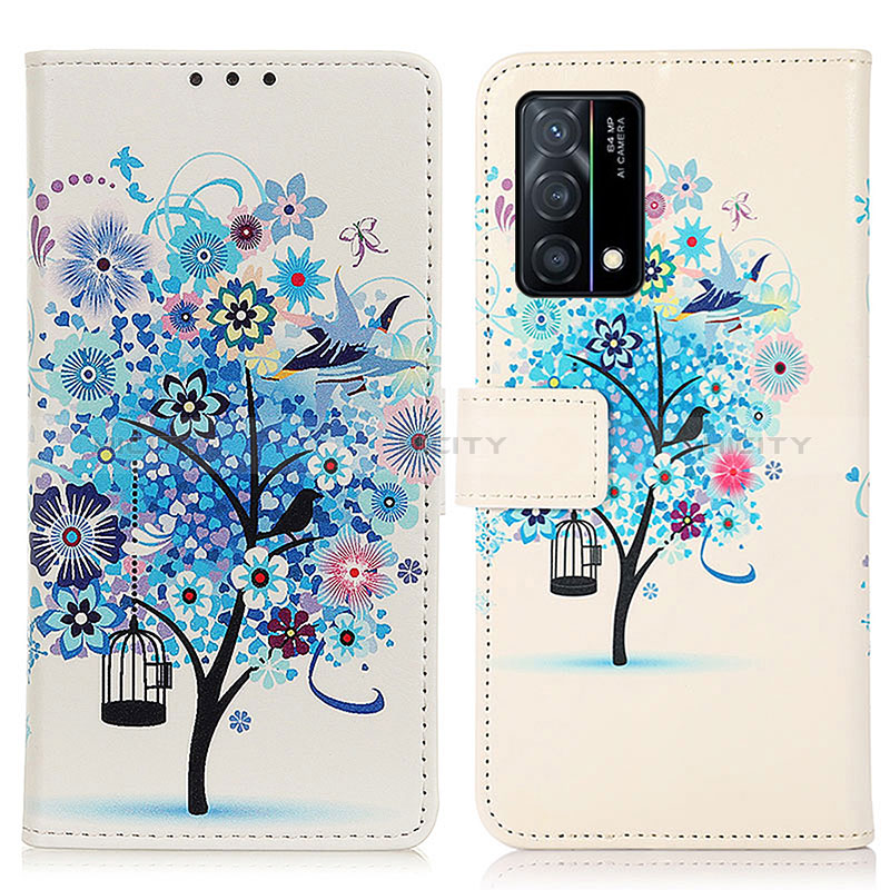 Custodia Portafoglio In Pelle Fantasia Modello Cover con Supporto D02Y per Oppo K9 5G