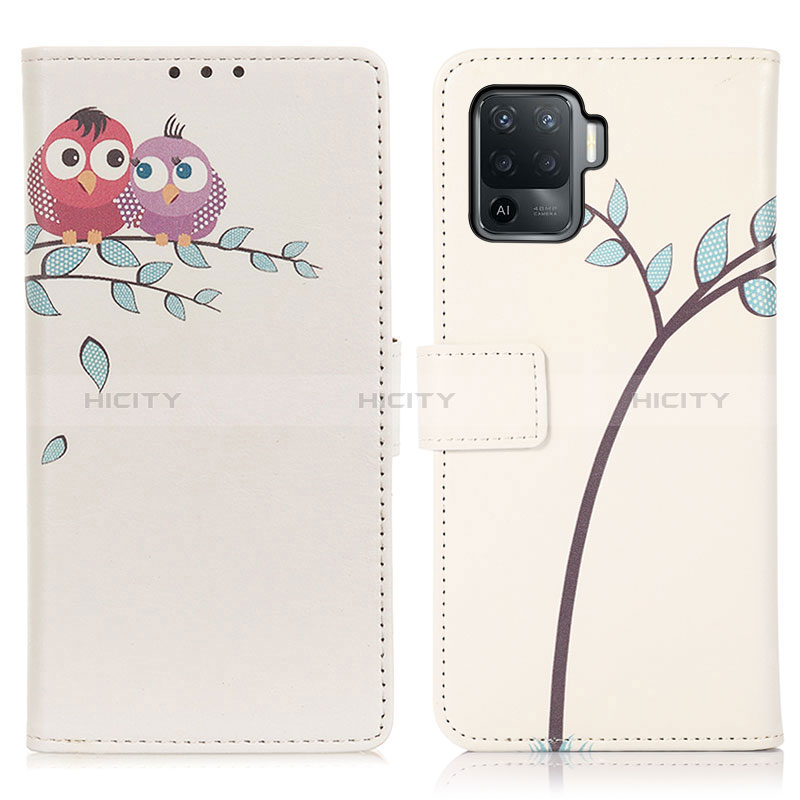 Custodia Portafoglio In Pelle Fantasia Modello Cover con Supporto D02Y per Oppo Reno5 Lite